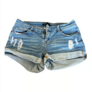 Forever 21 Denim Blue Jean Shorts Size 28 EUC #M-031